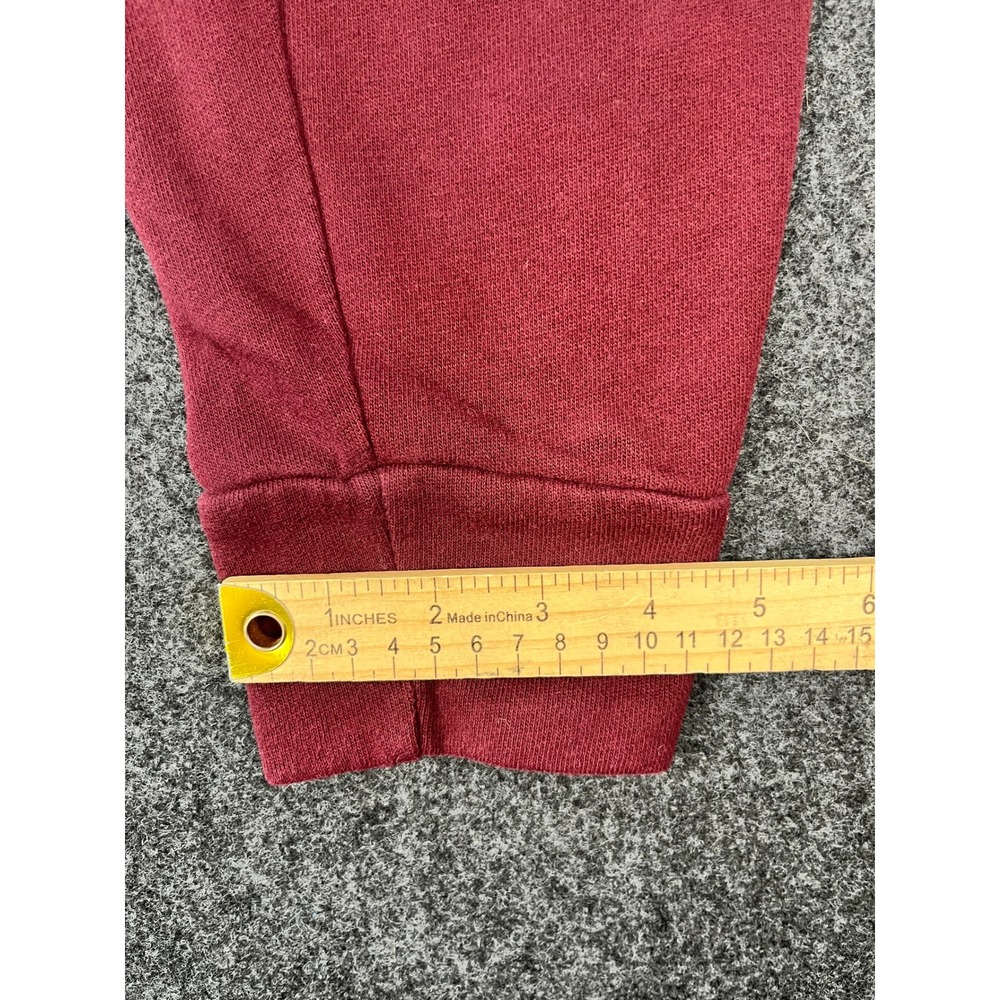 Hollister Mens Moto Jogger Sweatpants Burgundy Maroon Zipper Pockets Size M - Picture 7 of 7